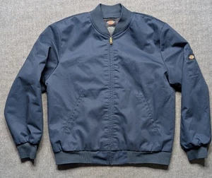 Dickies Jacket Mens Large Navy Blue Quilted Lined Utility Work Coat - Picture 1 of 7