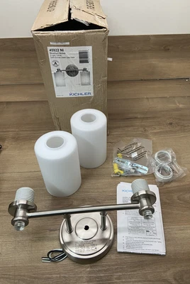 Kichler 45922NI Joelson 14" Wide 2 Light Bathroom Vanity Light, Brushed Nickel - Image 1 of 4