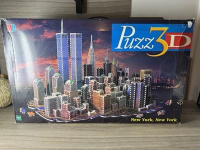 New York Puzz 3D Jigsaw Puzzle MB Hasbro Wrebbit 1998 BOXED RARE - Image 1 of 4