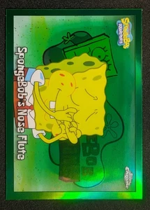 2025 Topps Chrome SpongeBob SquarePants SPONGEBOB'S NOSE FLUTE Kelp Refractor  - Picture 1 of 5