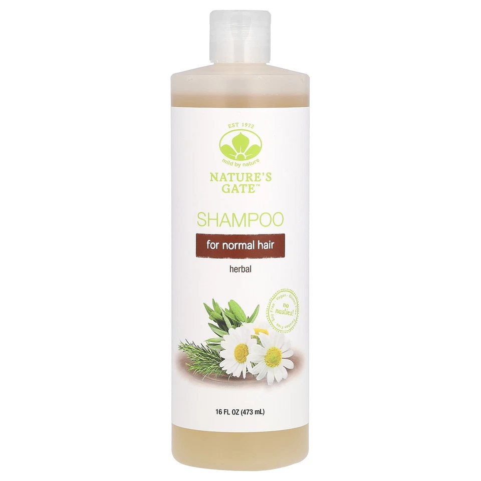 (Nature's Gate), Herbal Shampoo for Normal Hair, 16 fl oz (473 ml) - Image 1 of 4