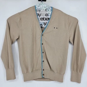 Cavi Sweater Mens Extra Large Casual Preppy Long Sleeve Tan Blue XL - Picture 1 of 11