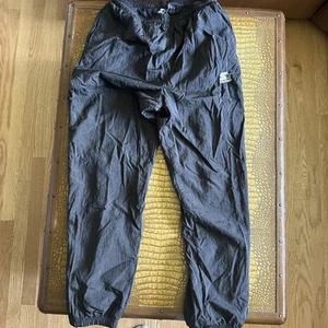 Vintage Starter Track Pants Windbreaker Joggers Mens M Black 90s Y2K Baggy - Picture 1 of 4