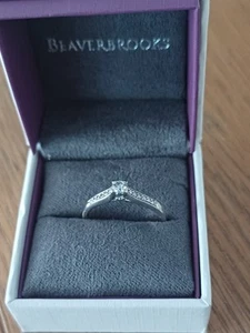 9ct White Gold Diamond Ring,from Beaverbrooks.Ring Size Is N. - Picture 1 of 15
