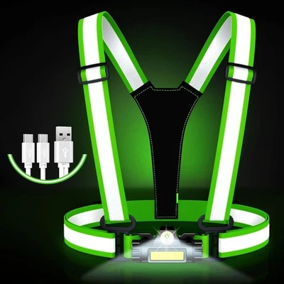 Running Lights for Runners,90°Adjustable LED Reflective Vest Running Gear,Rechar - Image 1 of 4