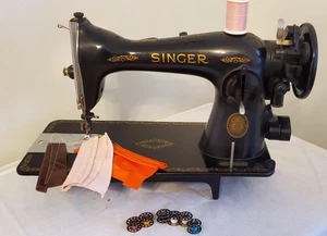 Vintage working Singer 15-91 sewing machine for leather NO foot pedal - Picture 1 of 17