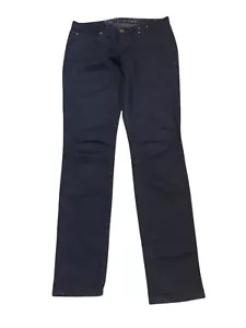 Jeans donna Madewell taglia 26 x 32 blu skinny denim basso dritto lavaggio scuro pantaloni - Foto 1 di 10