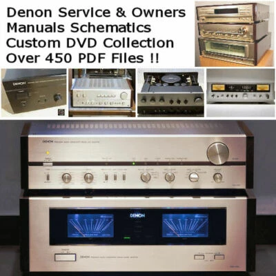 Manuales de servicio Denon, esquemas del propietario, colección personalizada HiFi reparación PDF DVD - Imagen 1 de 4