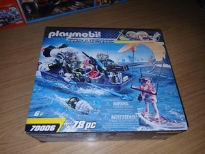 Playmobil 70006 Top Agents S.H.A.R.K Assault Boat Harpoon Damaged Box - Picture 1 of 10