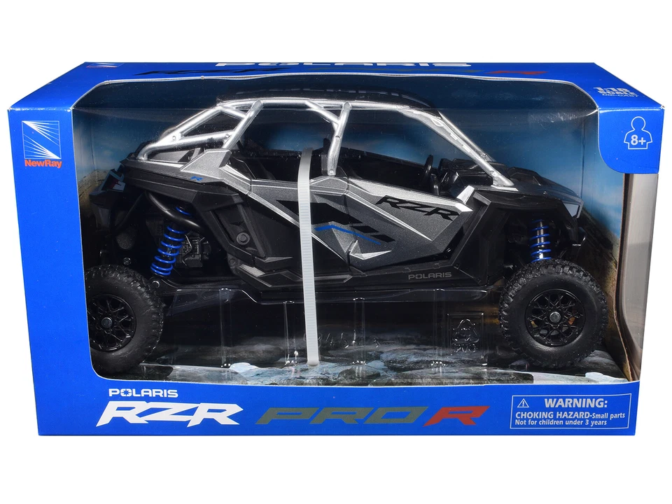 Polaris RZR Pro R – Silver Side-By-Side 1 18 Scale Model - New Ray 58453A