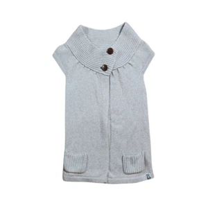 Roxy Cable Knit Gray Cardigan Sweater Wooden Buttons Size Small - Picture 1 of 6