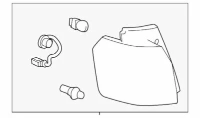 Genuine GM 2010-2017 GMC Terrain Passenger Side Tail Light Lamp Rear 23389934 - Image 1 of 2