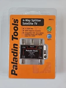 Paladin Tools 4 vías divisor satélite y TV digital - Imagen 1 de 2