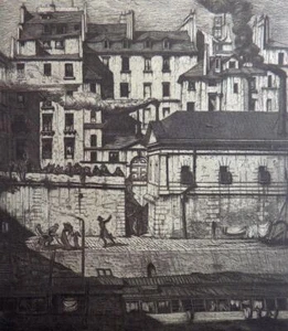 1879 Charles Meryon la Morgue Grabado Original Amand Durand ARTE Le Morgue Paris - Imagen 1 de 10