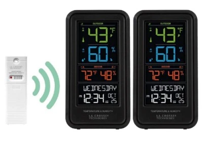 S82967-COMBO La Crosse Technology Weather Station w/ TX141TH-BV3 & Extra Display - Image 1 of 4