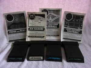 M Network Games Air Raiders Frogs and flies Baseball Football  1984  4 Games - Picture 1 of 5