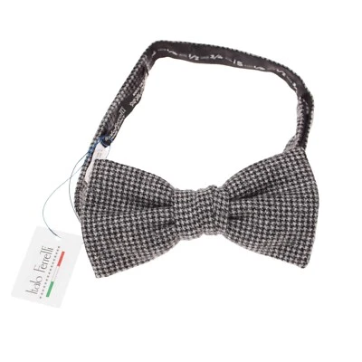 Pajarita Italo Ferretti nueva con etiquetas tamaño ajustable en gris claro/negro lana/cachemira Foto 1 de 4