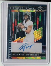 2022 Leaf Valiant Autograph Ty Thompson Rising Stock Black #6/15 Oregon Ducks