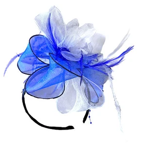 Diadema fascinadora para cabello de gasa y pluma boda Royal Ascot Razas damas - Imagen 1 de 28