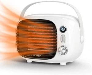 Space Heater,Fast Heating Desk Heater with Temperature White - Picture 1 of 7