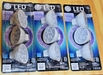 GE 35W indoor Floodlight Warm White Dimmable Bulb - 12V LED MR16 - 9 Bulbs - Image 1 of 2