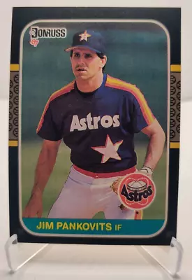 1987 Donruss #605 Jim Pankovits Houston Astros Baseball Card - Image 1 of 2