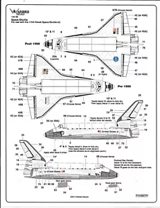 Warbird Space Shuttle Exterior, Upper Details and More, Decals in 1/144 05 - Picture 1 of 2