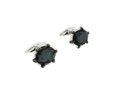 Stephen Webster Classic Gray Crystal Haze Cufflinks In Sterling Silver - Image 1 of 3