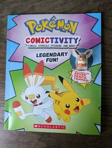 Pokemon: Comictivity 'Legendary Fun' Activity Book #2 w/ Eevee Pencil Topper - Picture 1 of 5