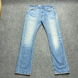 Jeans Levis 501 para hombre 34x34 azul recto clásico botón desvanecimiento bigote etiqueta 34x34 - Imagen 1 de 12