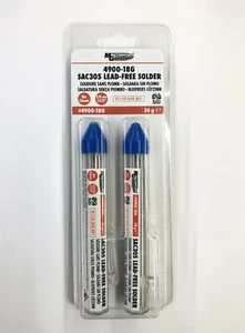 2 Pack, MG Chemicals 4900-18G, 21ga 0.032'' (0.81mm) Dia, Lead Free Solder - Picture 1 of 1