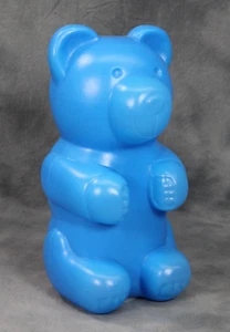 Raro Vintage Messow Heico Molde Soplado Plástico Azul Oso Gomoso Lámpara Luz Nocturna - Imagen 1 de 5
