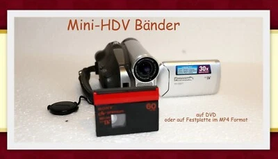 10 x HDV- MiniDV überspielen / digitalisieren Speicherung a. Festplatte USB Sti - Bild 1 von 4