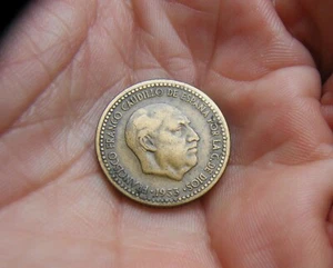 Estado Español Moneda de 1 Peseta 1953*1954 - Picture 1 of 3