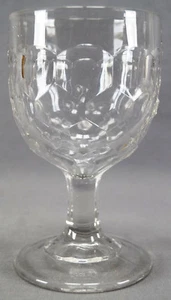 EAPG Four Row Honeycomb Pattern Unknown Manufacturer Water Goblet Circa 1880s - Picture 1 of 6