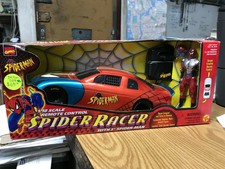 1999 1/18 Scale Remote Control Spider Racer w/5"Spider Man, NIB Super Rare