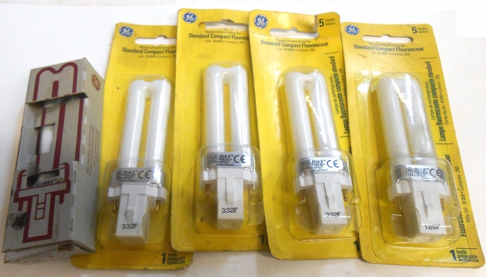GENERAL ELECTRIC, STANDARD COMPACT FLUORESCENT, F5BX/827/SPX27, LOT OF 5 - Image 1 of 3