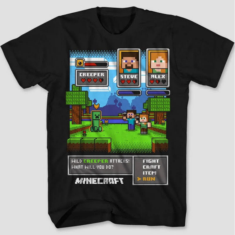Camiseta manga corta Minecraft Battle para niños - negra XXL NUEVA CON ETIQUETAS Foto 1 de 1