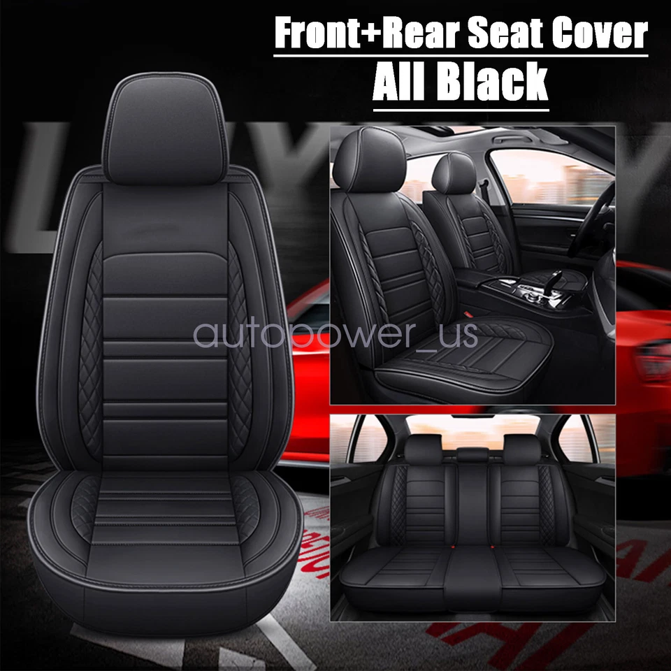For 2007-2021 Subaru Impreza Car 5 Seat Covers PU Leather Front Rear Cushion Pad - Image 1 of 4
