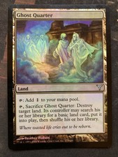 MtG Magic - FOIL Ghost Quarter - Dissension - LP to NM