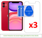 3 x protection d'écran iPhone 11 avec tissu et autocollants d'installation