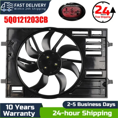 Electric Radiator Cooling Fan Assembly Fit VOLKSWAGEN E-GOLF 2015 2016 2017-2019 Foto 1 de 4