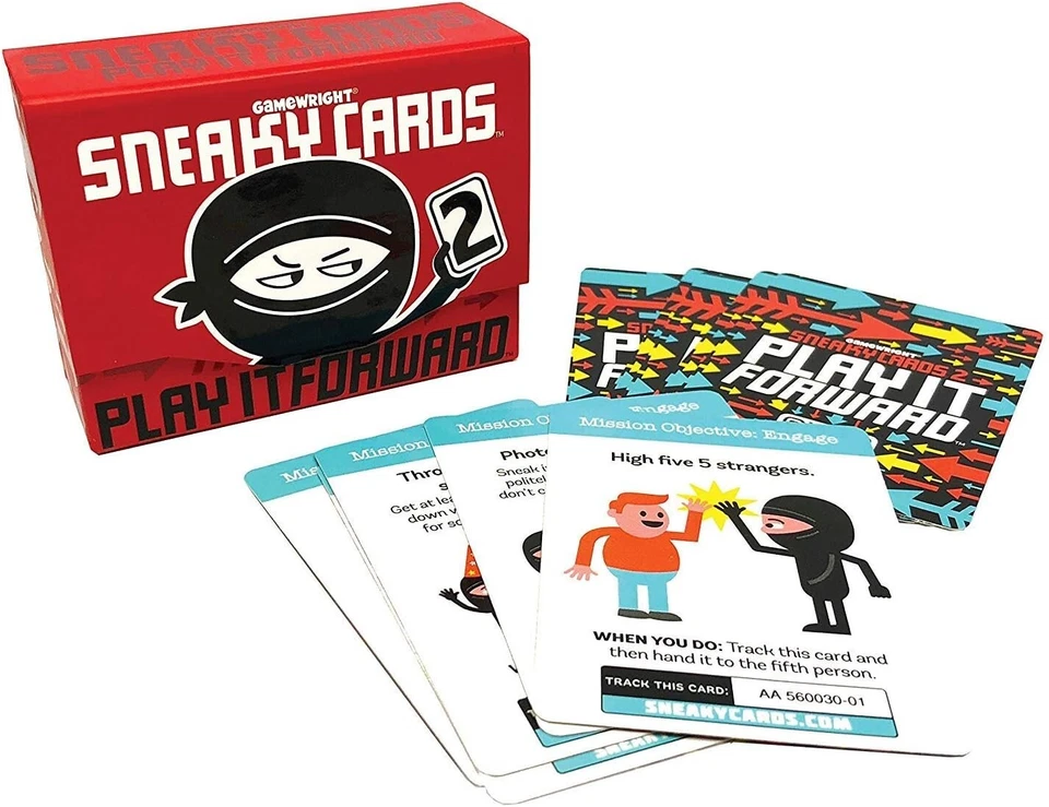 new Gamewright Sneaky Cards 2 Play It Forward Multi-Colored 54C Missions of Fun - Image 1 of 1
