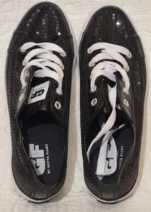 NWOB GF by Gotta Flurt Disco II Black Sequence Tennis Shoes-Size 7-Super Cute! - Picture 1 of 10
