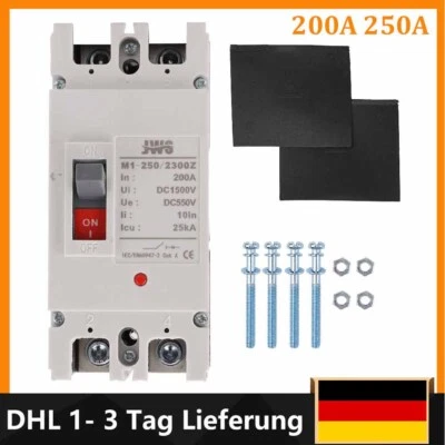 KE-AUTOPARTS® MCCB DC-Leitungsschutzschalter 200A/250A 550VDC 2 Polig, PV Batterie DE DHL