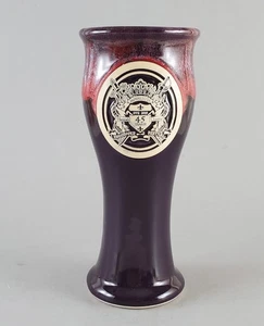 Minnesota Renaissance Festival Pilsner Bierkrug 2015 Tropfglasur grau Fuchs Keramik - Bild 1 von 8