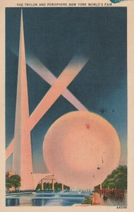 Vintage Postcard New York World's Fair 1939, The Trylon and Perisphere - Picture 1 of 2