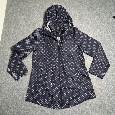 Jones New York женщин парка в кармане дождевик темно-синий горошек размер S - Изображение 1 из 4