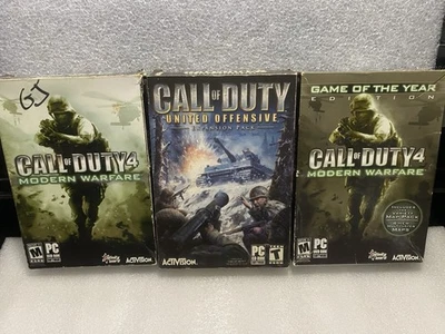 Juegos Call of Duty Windows PC Activision CD/DVD ROM - Lote de 3 Foto 1 de 4