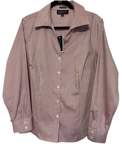 Jones New York Signature Woman 1X Easy Care Wrinkle Resistant Cotton Amethyst - Picture 1 of 7